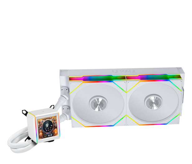 Lian Li Galahad II LCD 280 TL Wireless White 2x140mm - 1486798 - zdjęcie